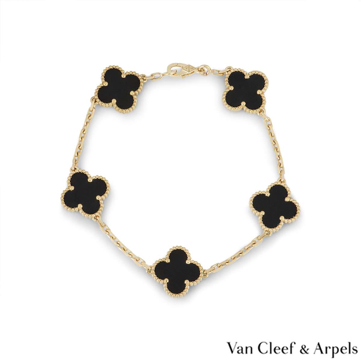 Van Cleef and Arpels Black Onyx Vintage Alhambra Bracelet VCARA41300